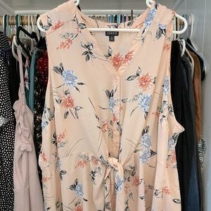 Peach Floral Blouse